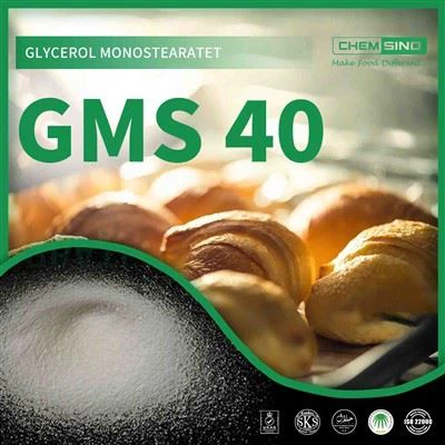 Fabricant de monoestearat de glicerol 40 per cent CAS No. 31566-31-1 GMS 40 en pols