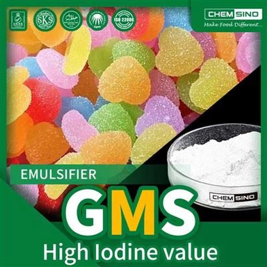 Monoestearat de glicerol popular núm. CAS 31566-31-1 GMS alt valor de iode 2